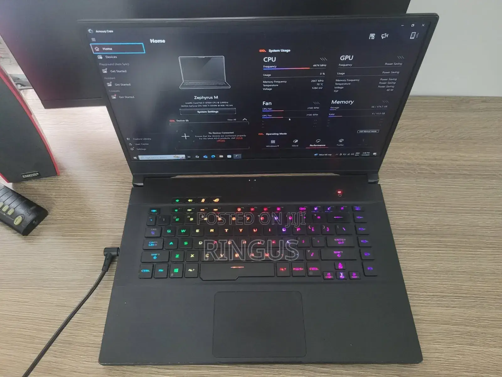New Laptop Asus ROG Zephyrus S GX701 16GB Intel Core I7 SSD 512GB