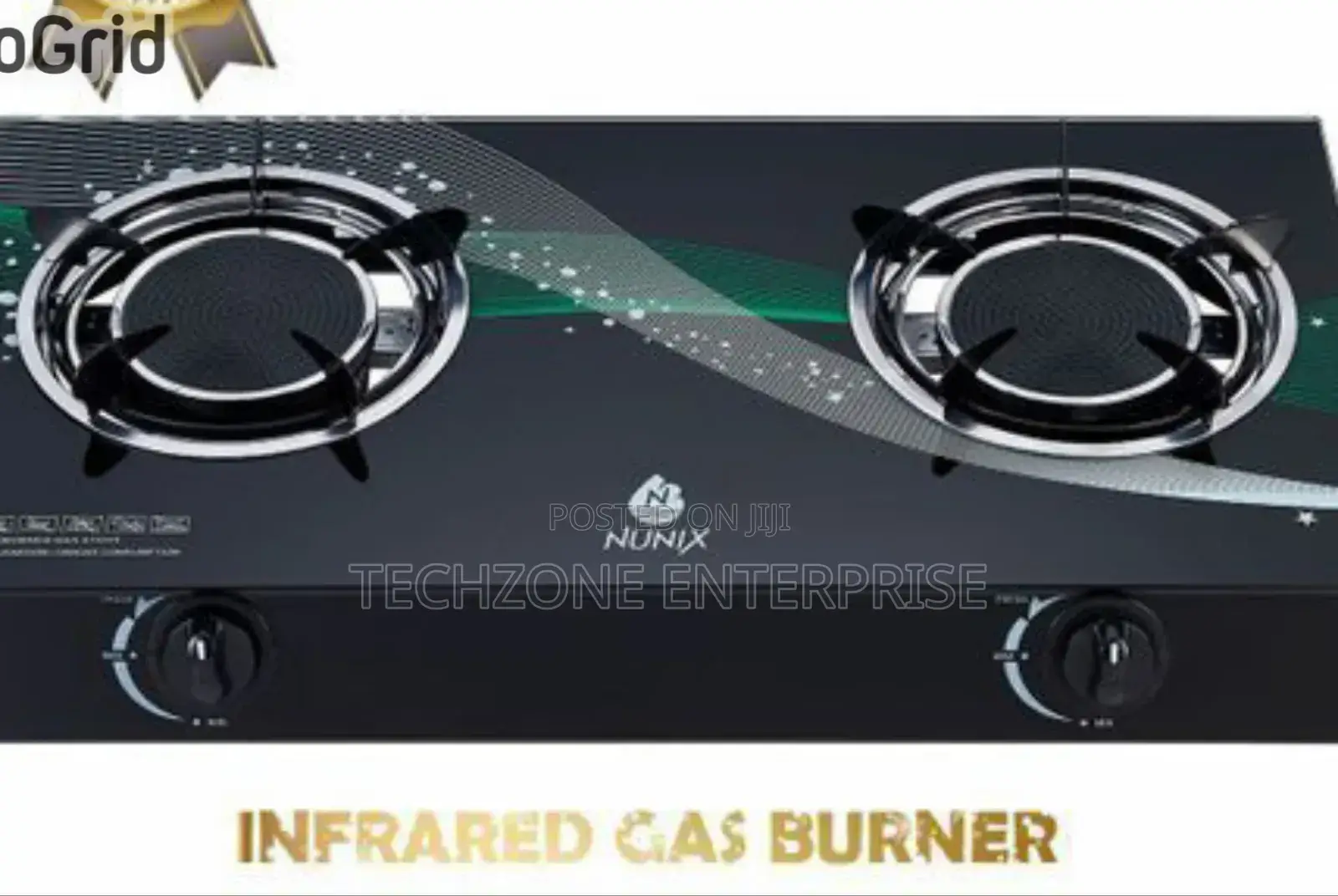 Nunix Infrared 2 Burner Tabletop Cooker Low Gas Consumption,