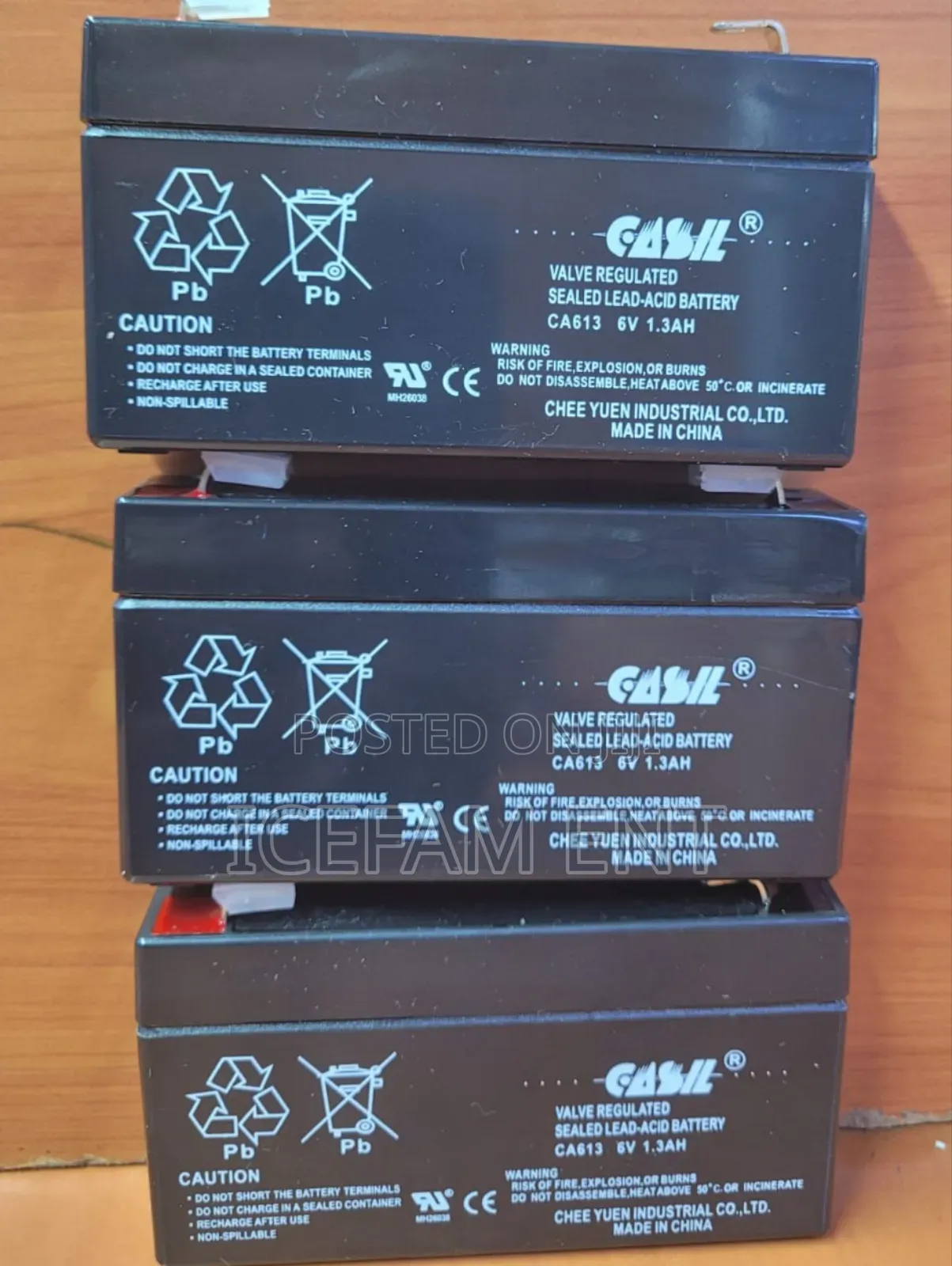 6v Crane Battery/1.3ah Battery Commonly for 500kg Crane