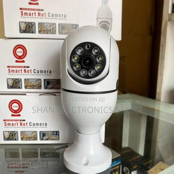 360-Degree Auto Rotate Wifi Bulb Panoramic Ip Camera .,