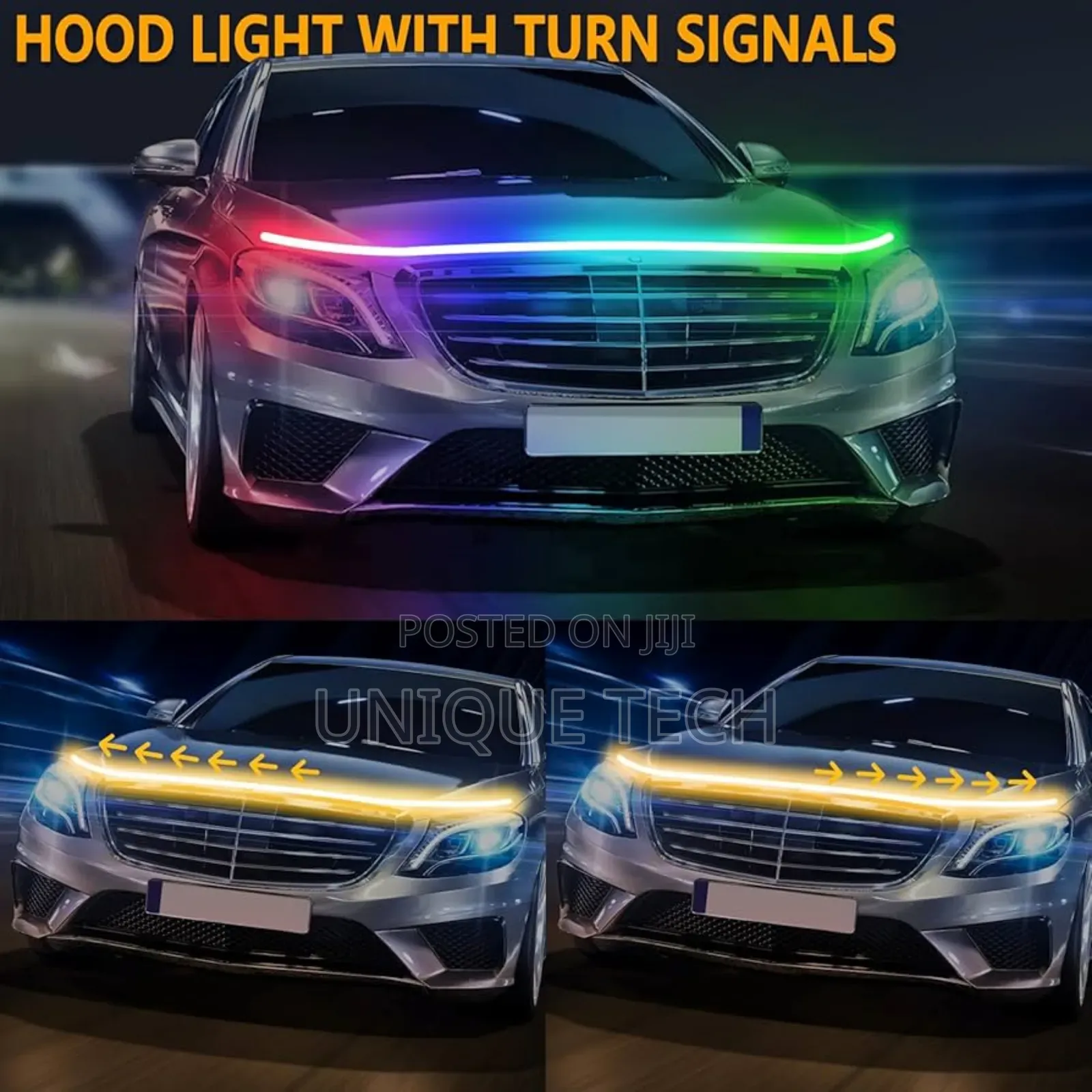 RGB Hood Led Strip / Multi-Coloured Bonnet Light