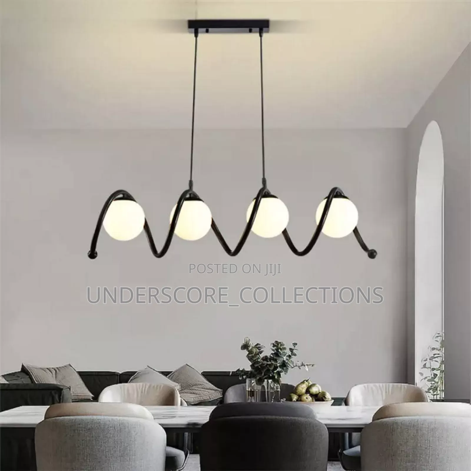 Black Spiral Design Lights