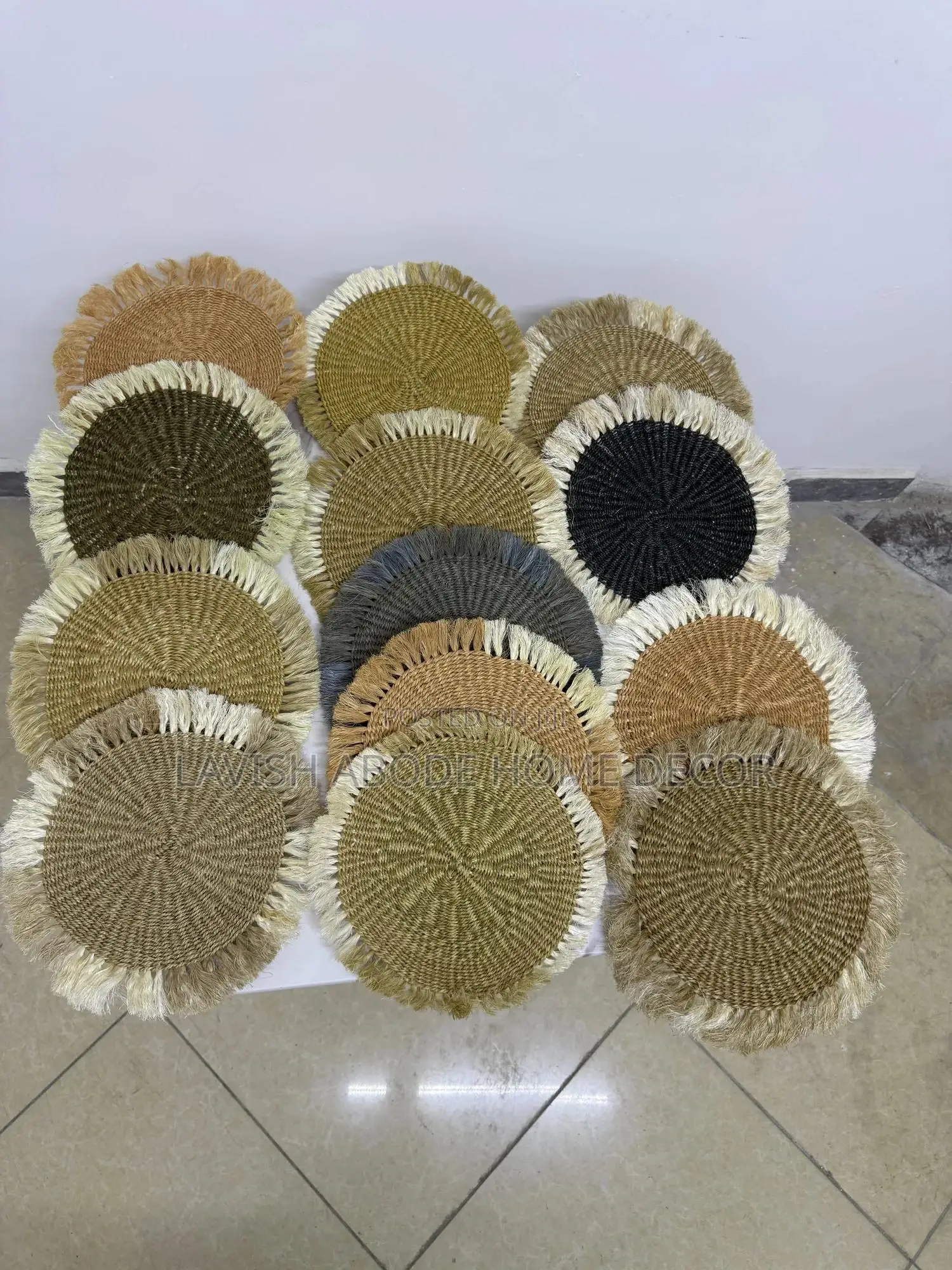 Sisal Wall Mats , Protective Table Placemats, Events Mats