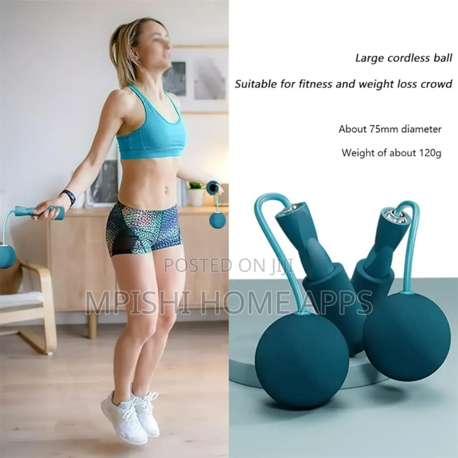 Cordless Skipping Rope With Ball Tip