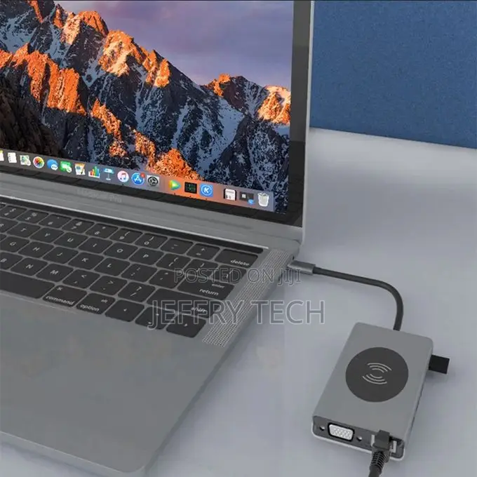 Type C Hdmi Vga Rj45 Adapter, Wireless Usb 3.0, Sd Tf 3 in 1