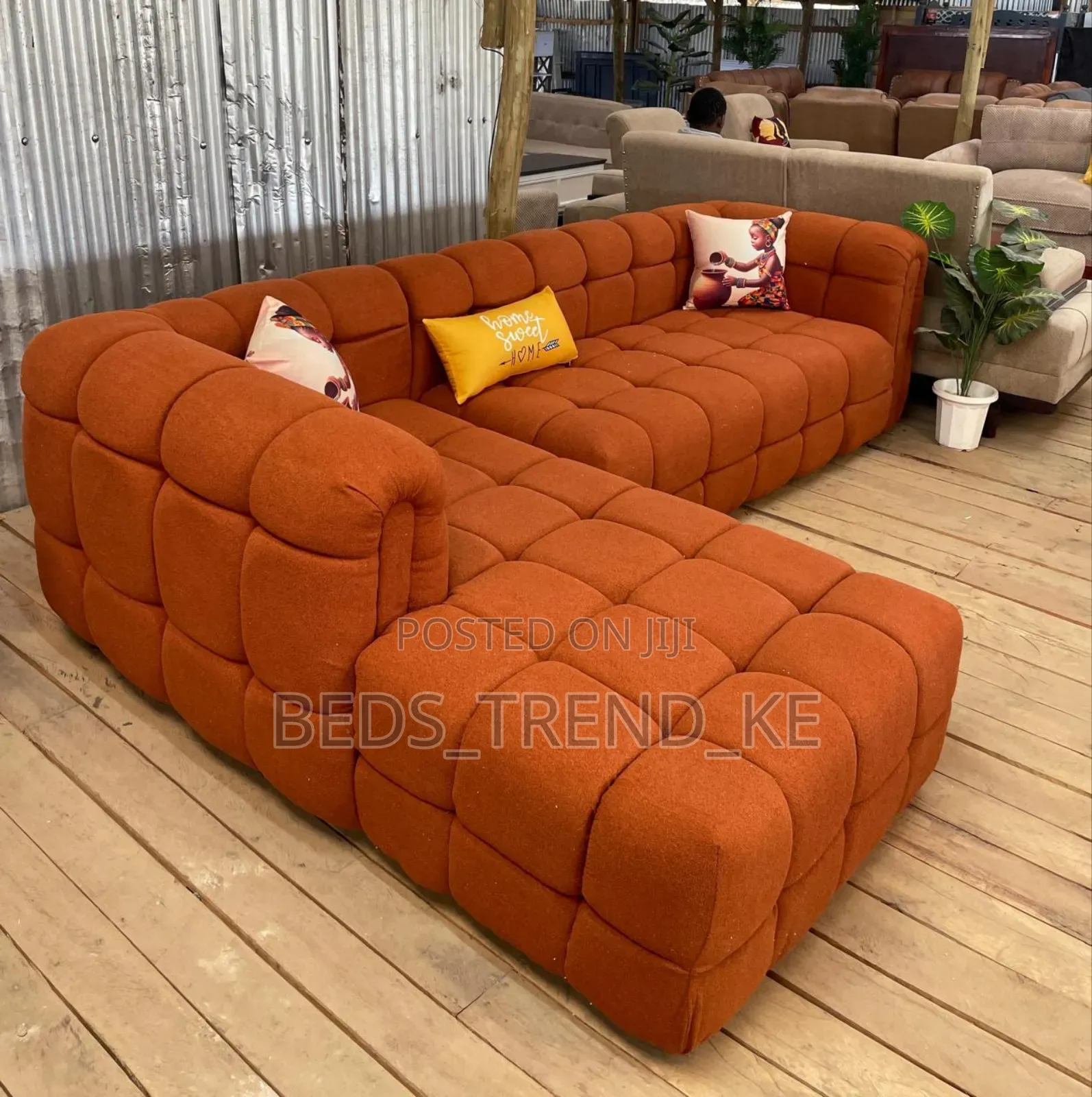 Orange 6 Seater Bubble L Seat