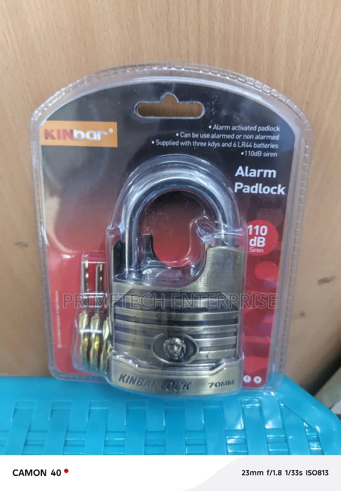 Alarm Padlocks -Kinbar Alarm 70mm