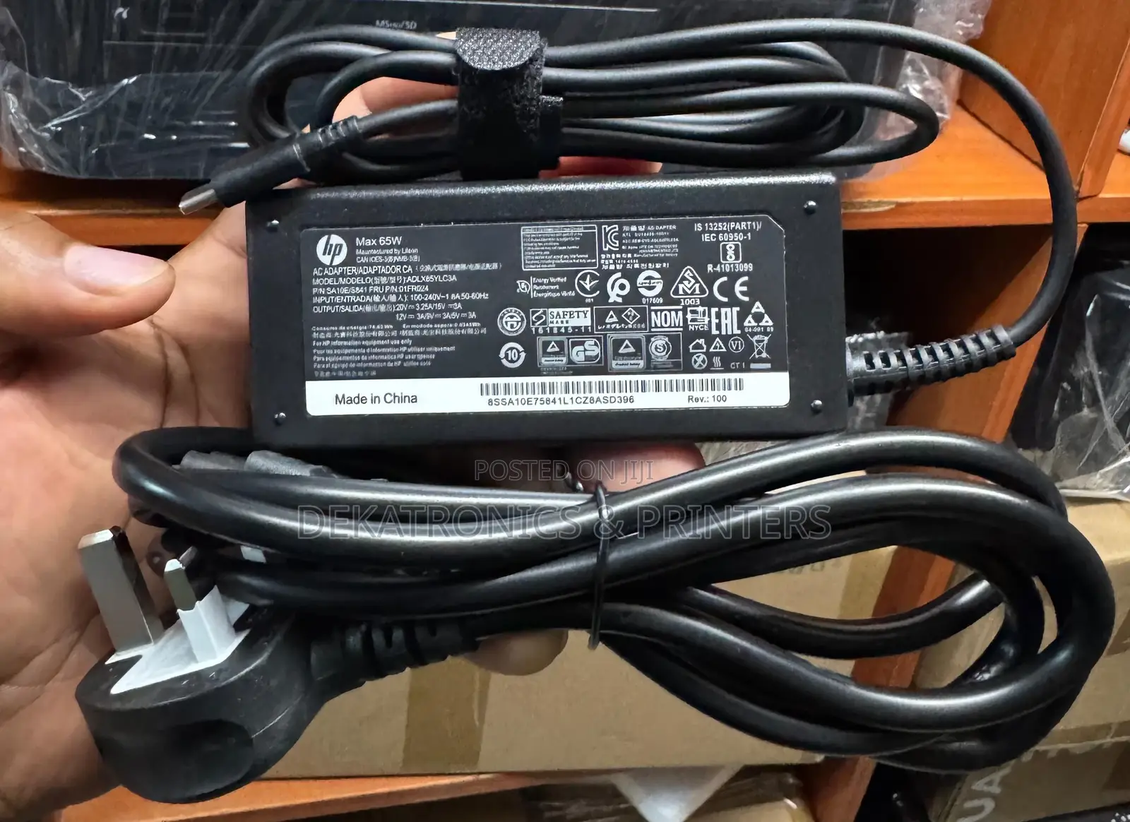 Hp Type C 65w Usb Type C Slim Power Laptop Charger 20v