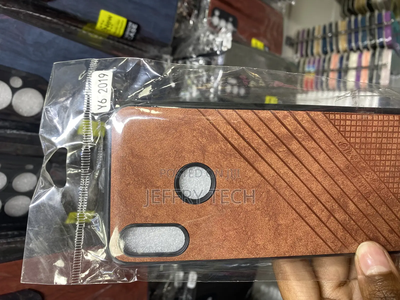 Raftech Leather Cover Case for Huawei Y6 Prime 2019
