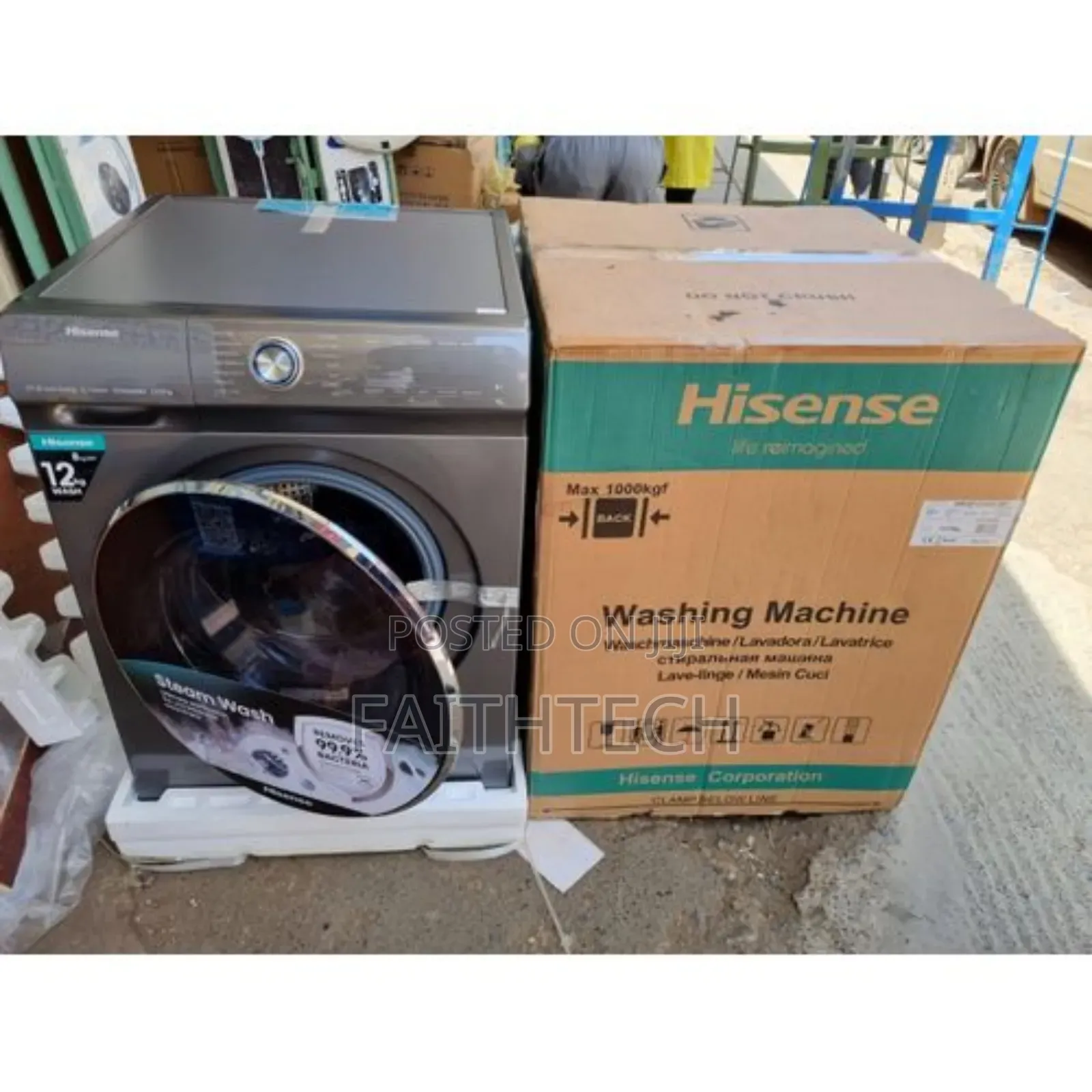 Hisense 12kg Front Load Wash and Spin Washing Machine