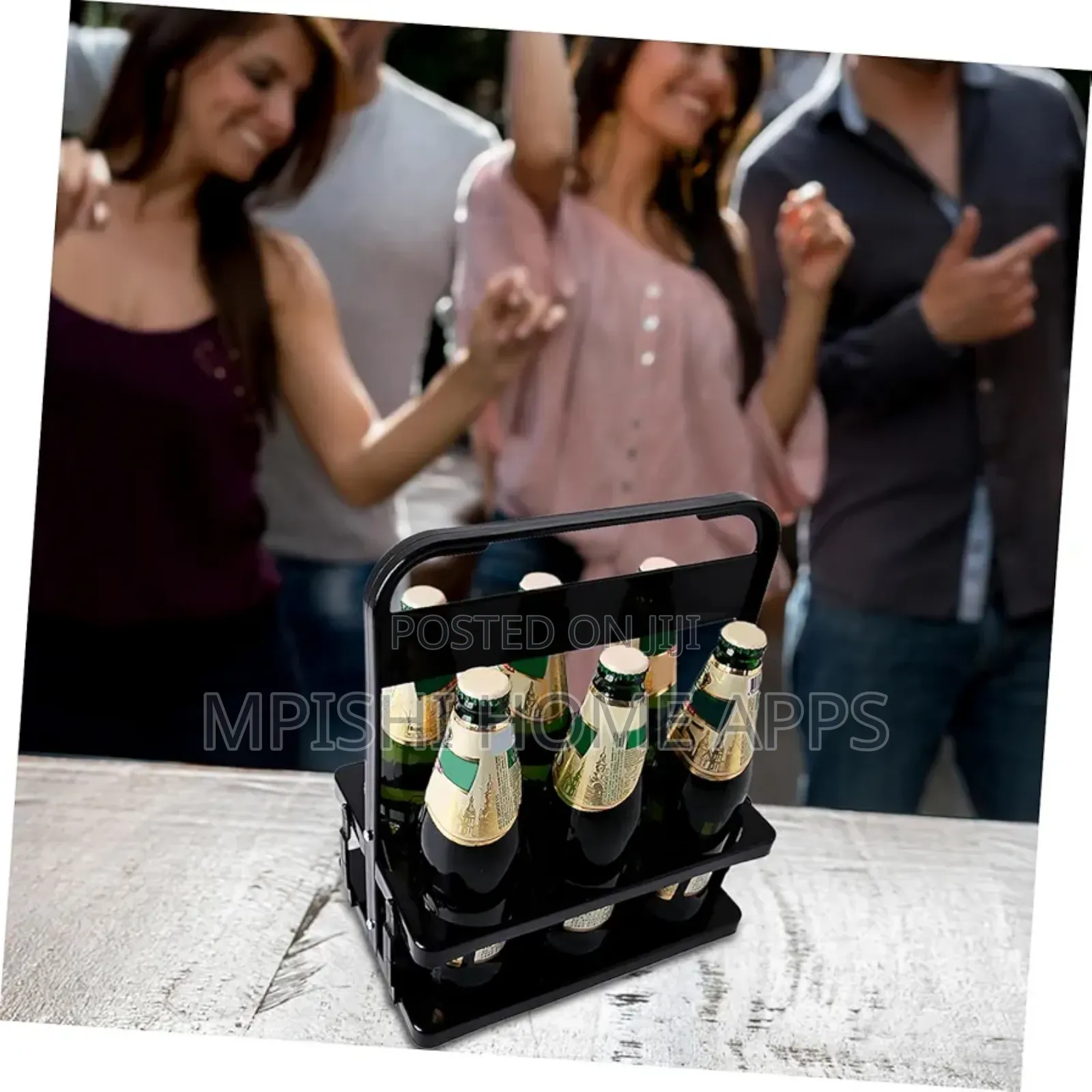 Portable Foldable 6 Bottle Organizer Carrier Rack