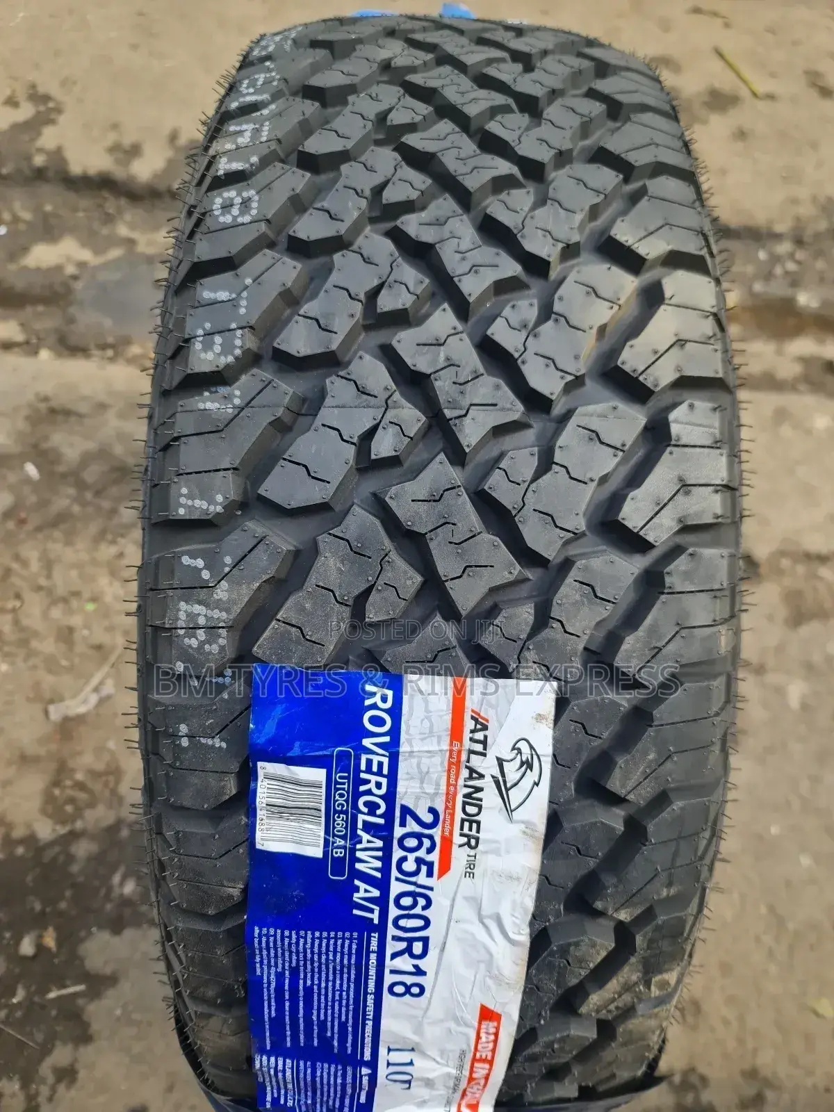 265 /60 R18 Atlander Tyres (All Terrrain) Thailand.