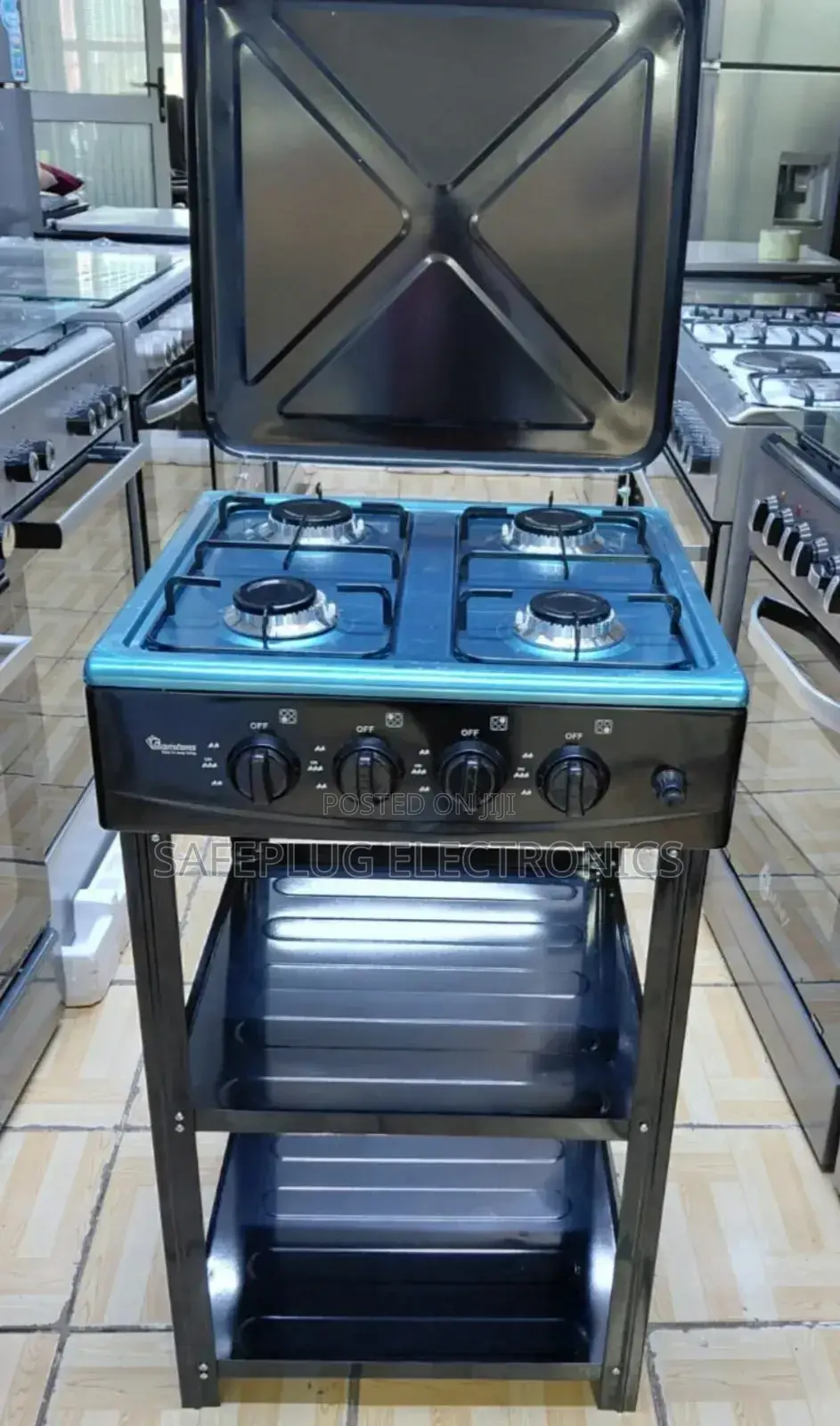 Standing Cooker With Shelves (Ramtons) Stainless Steel