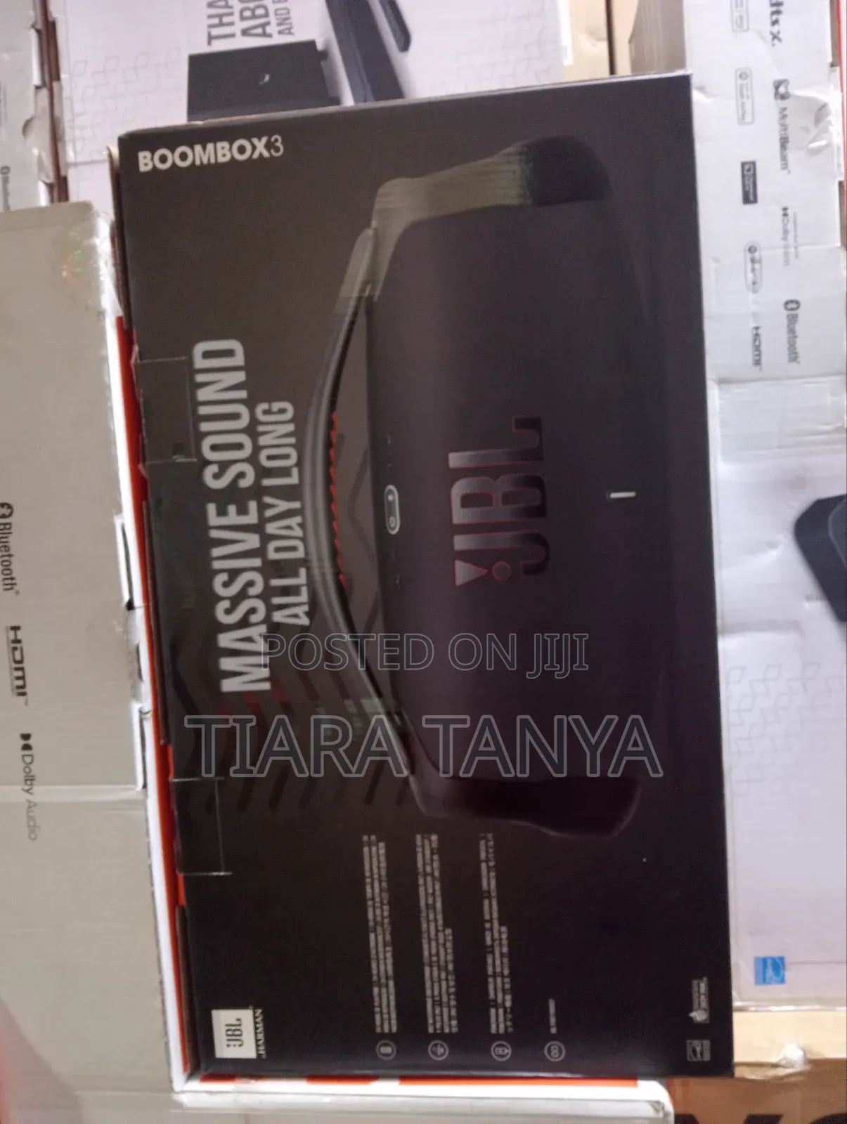Boombox 3 Portable Speaker ,Monstrous Bass,24hr Battery