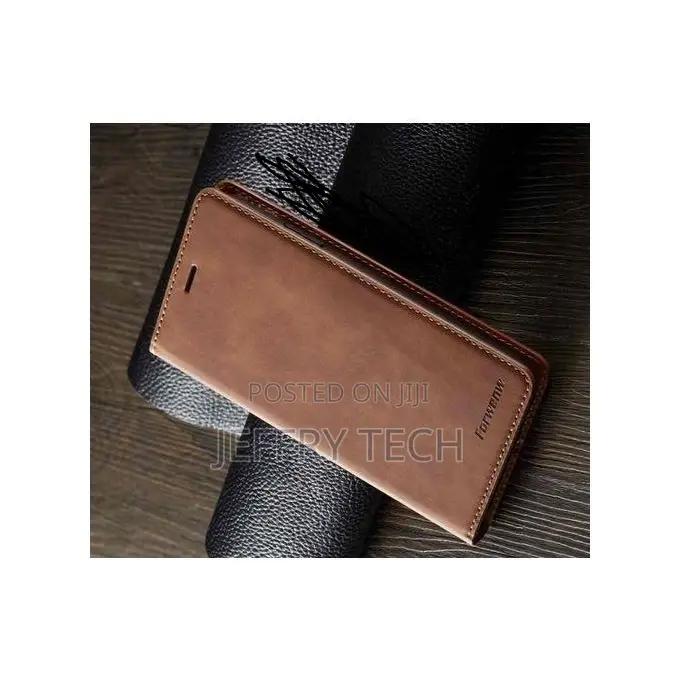 Brown Leather Flip Case for Oppo A3x, With Kickstand,Magnet