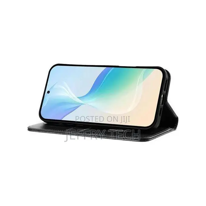 Wallet Black Retro Leather Flip Case for Tecno Camon 40