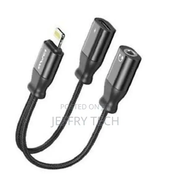 Awei CL-73 iPhone Lightning Male To 3.5mm Adapter, Charge & Music
