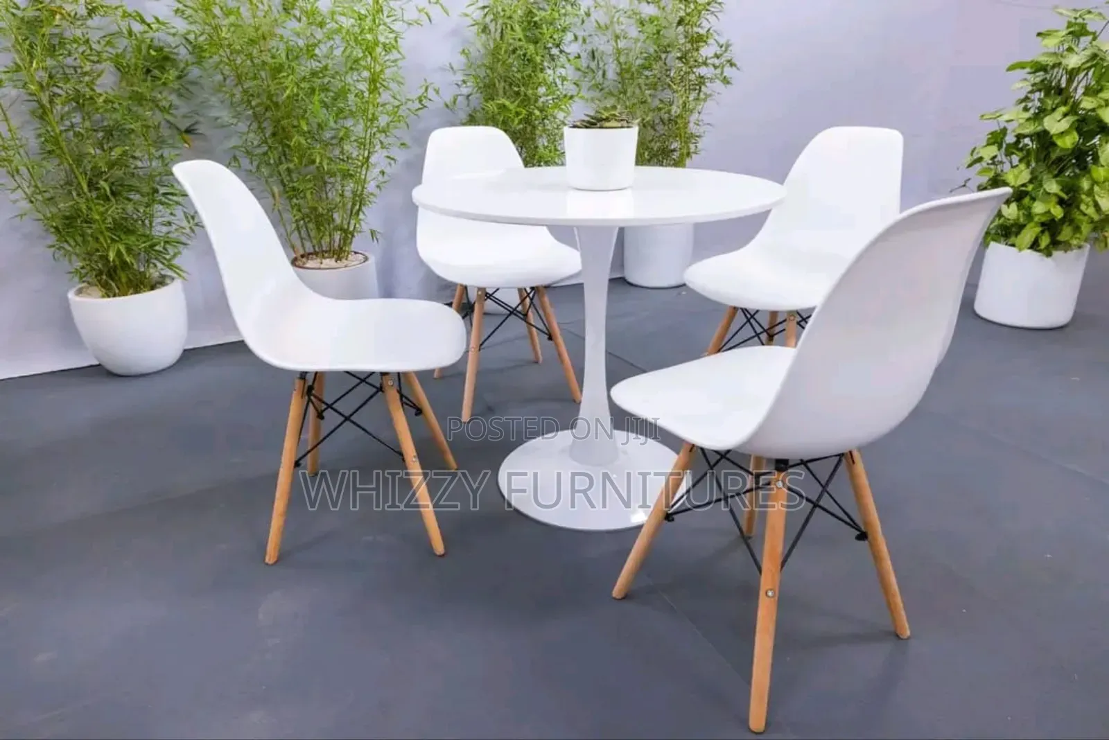 All White Dining Set