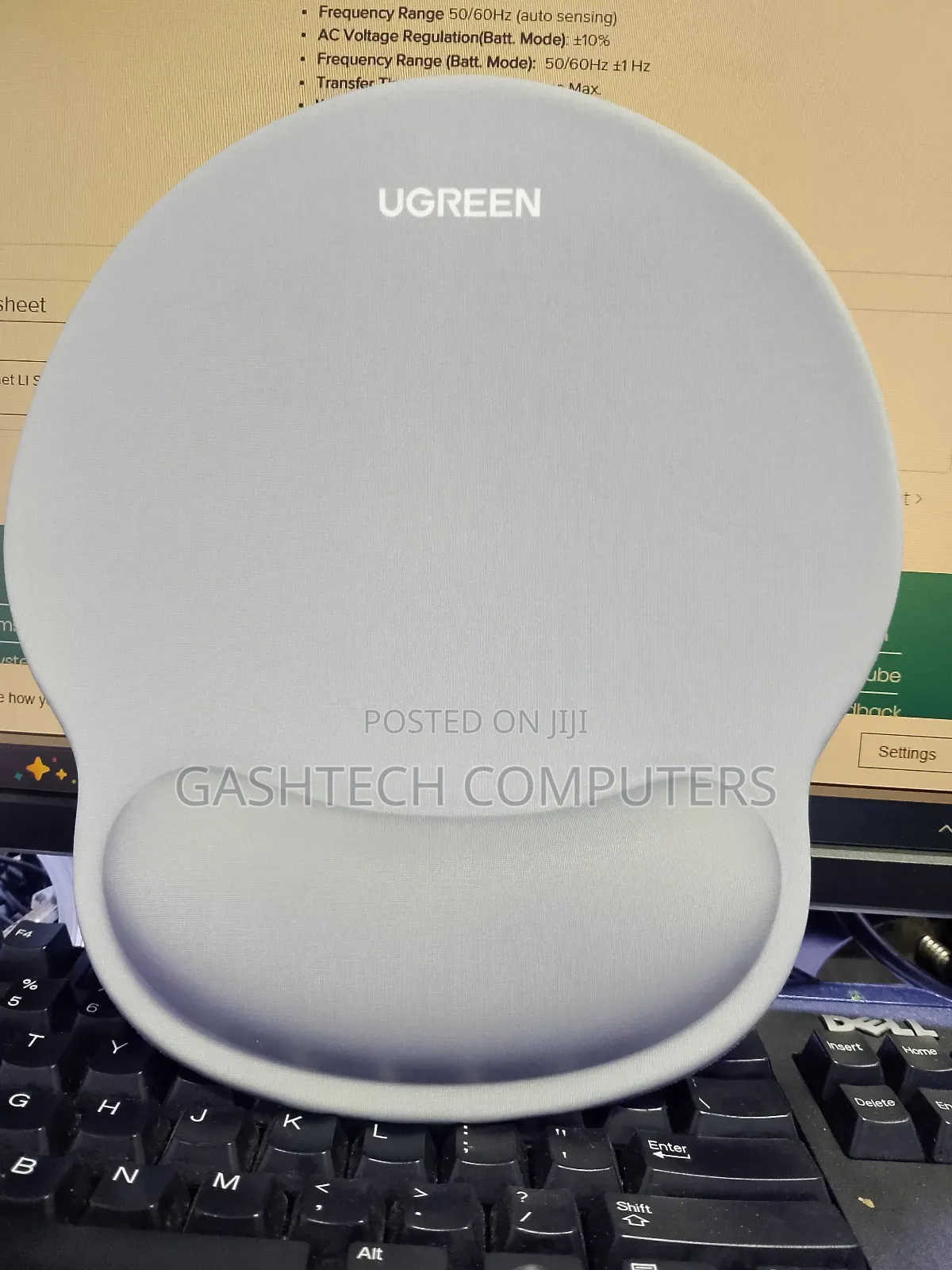 Grey Ugreen Ergonomic Soft Mouse Pad