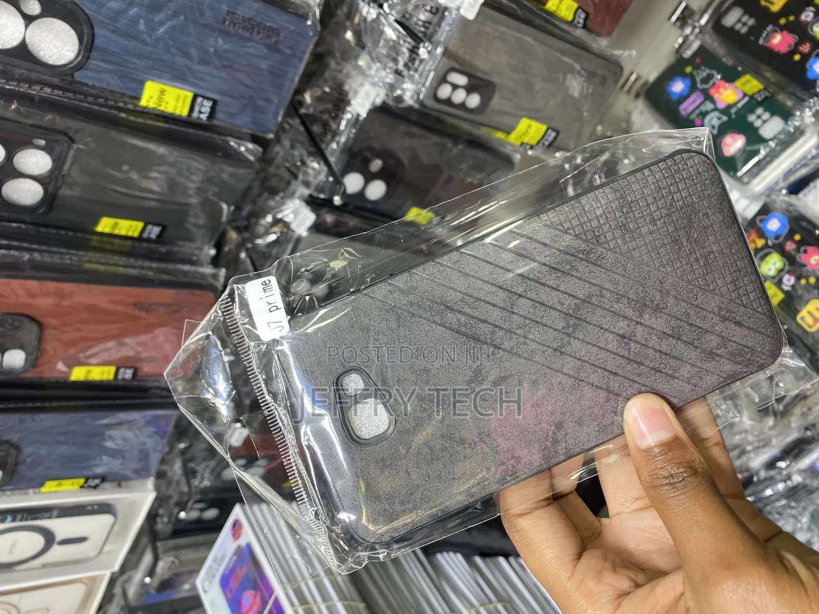 Pimkke Leather Back Cover for Samsung Galaxy J7 Prime