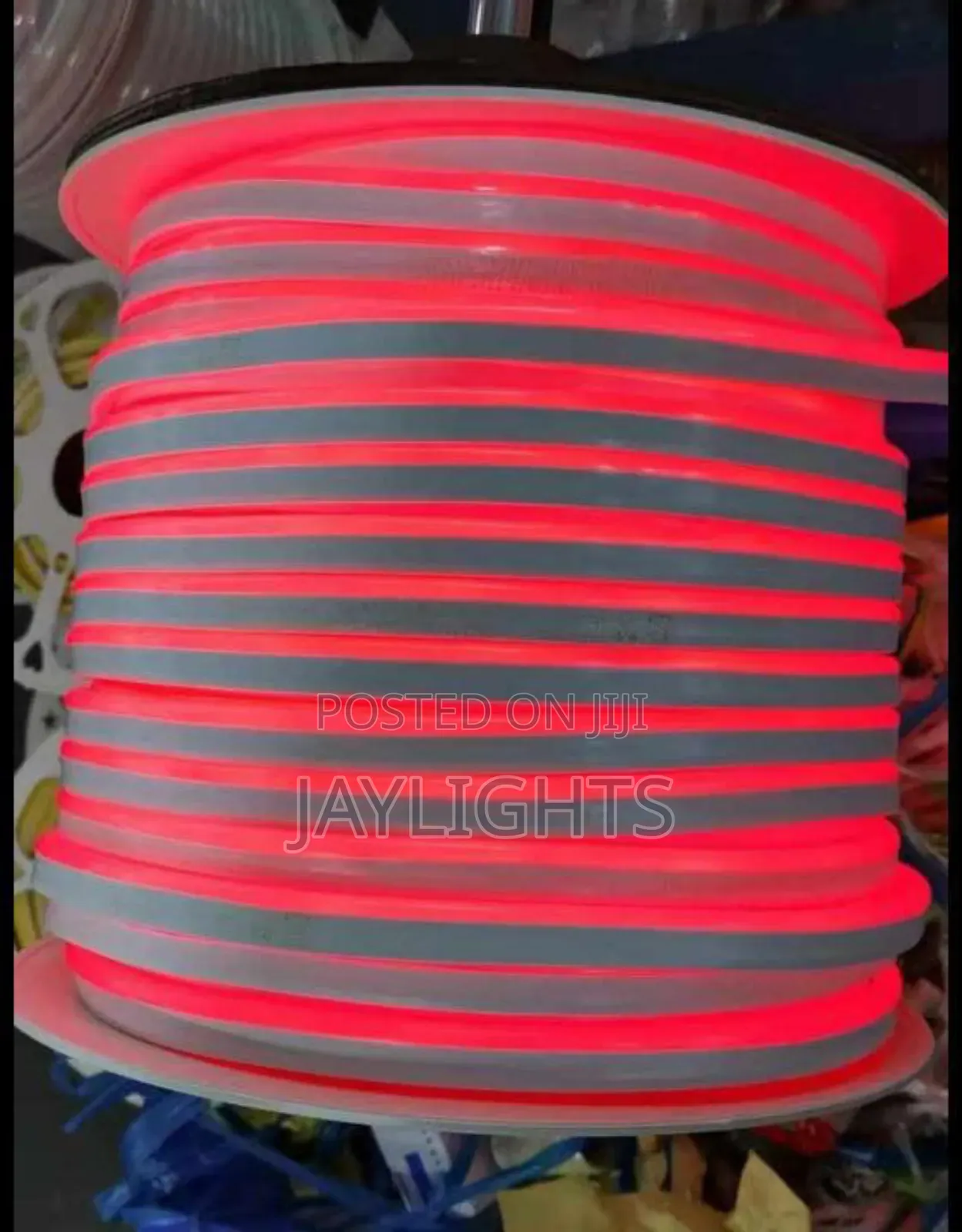 Neon-Orange Led Strip Light Glowing Intensely