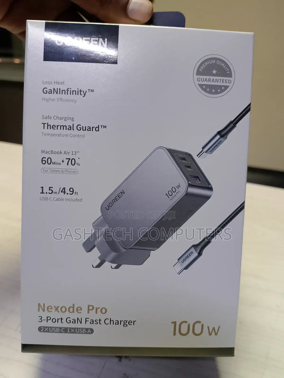 Brand New Ugreen Nexode Pro 100w 3-Port Gan Fast Charger