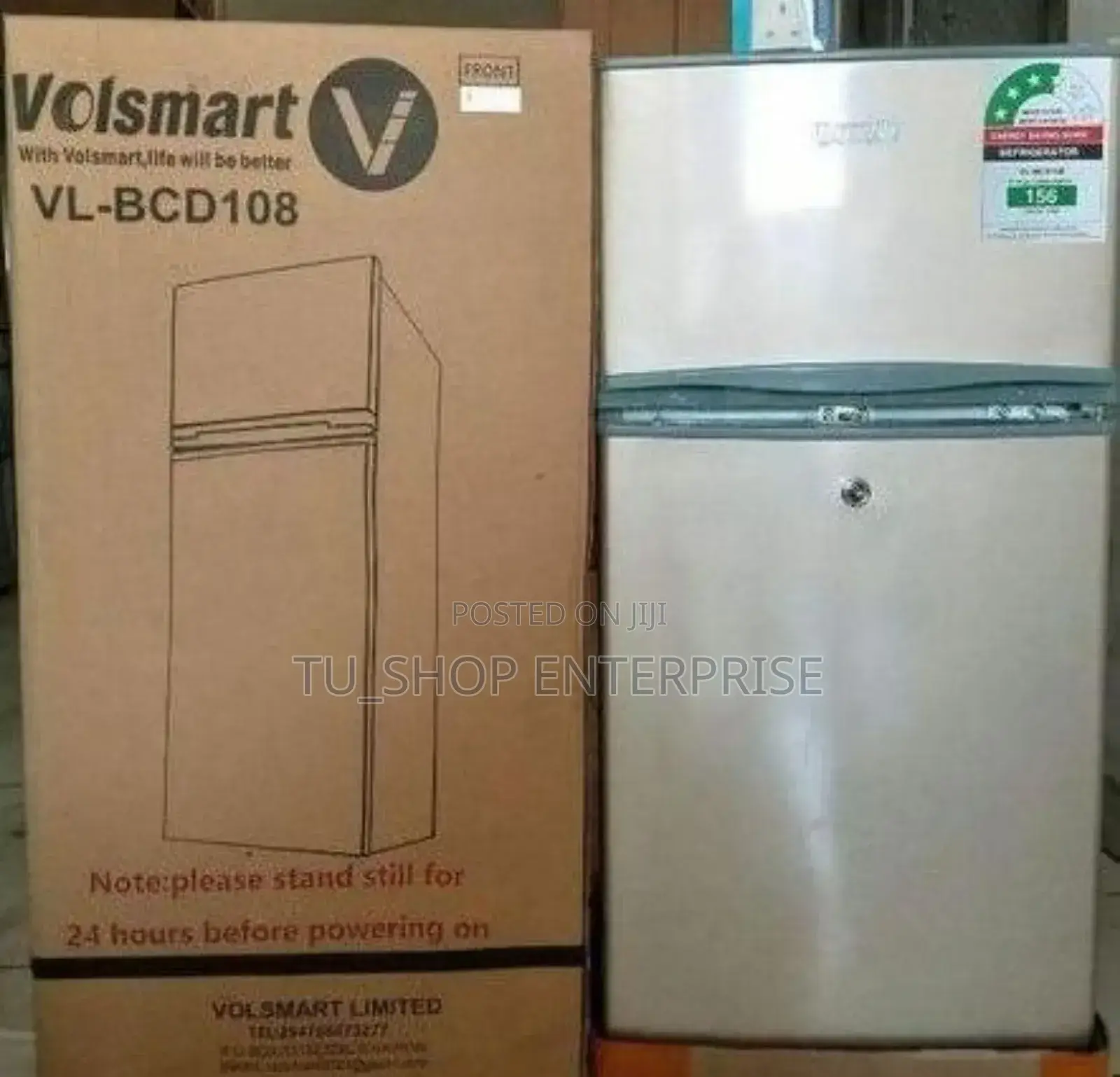 Refrigerator! Silver Volsmart 108 Litres Double Door