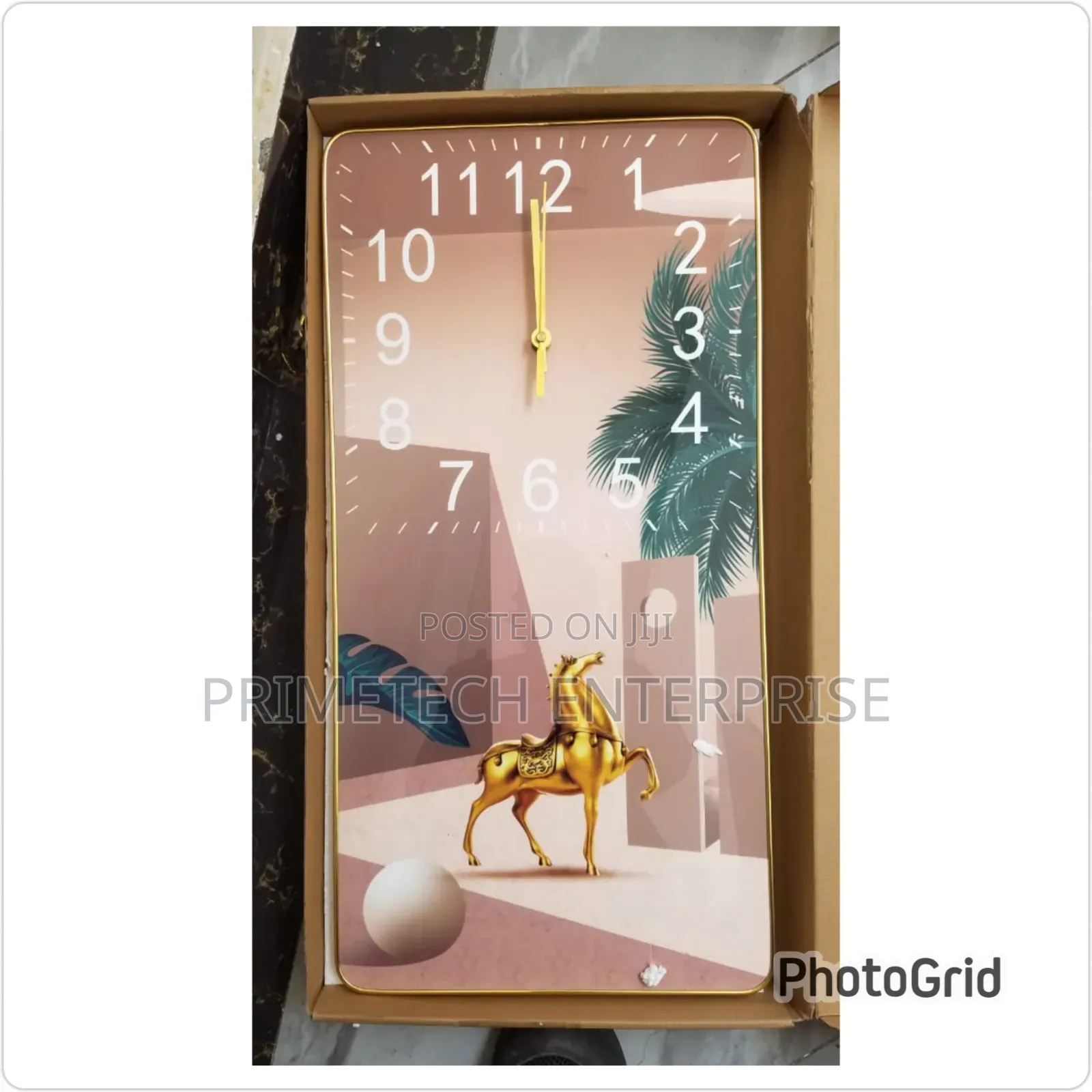 Rectangular Crystal Porcelain Silent Clock