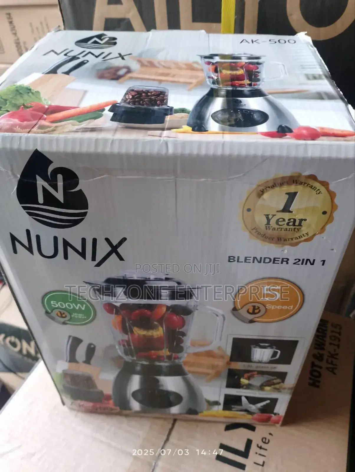 Nunix Ak-500 2-in-1 Blender
With 1.5 Litres Jar