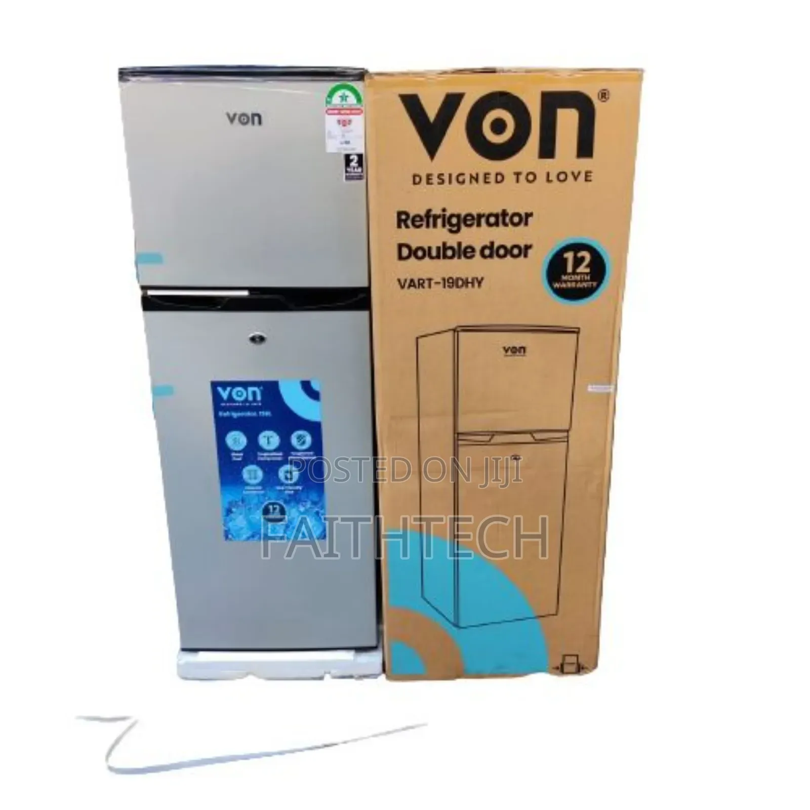Von  Capacity 136 Litres Double Door Refrigerator