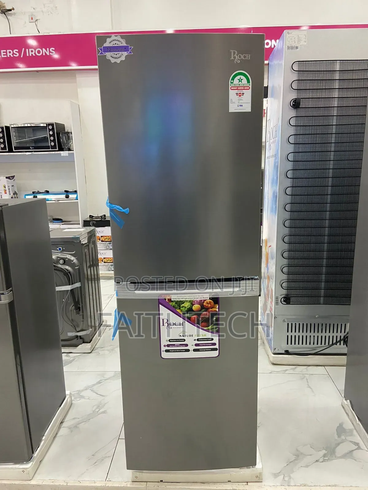Roch Fridge Rfr-400-d-b 
329 Litres 
No-frost Technology