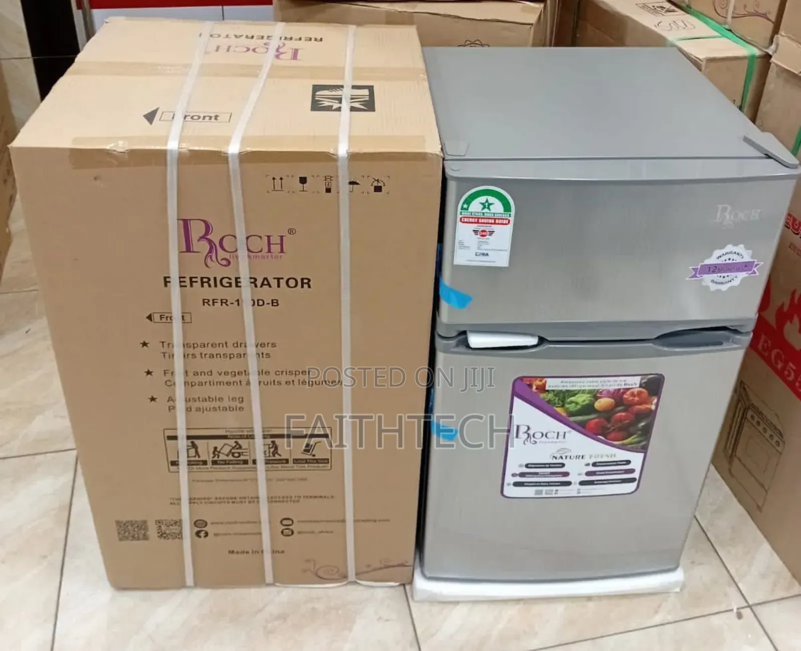 Roch Rfr-110-d-b Double Door Fridge 85 Litres