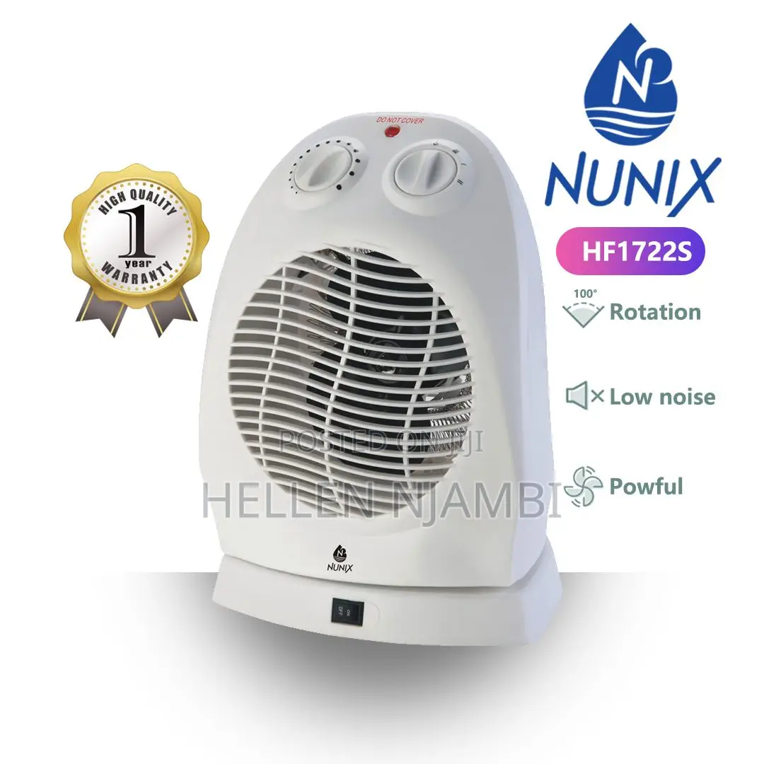 Nunix Fan Heater With 2 Heat Settings
