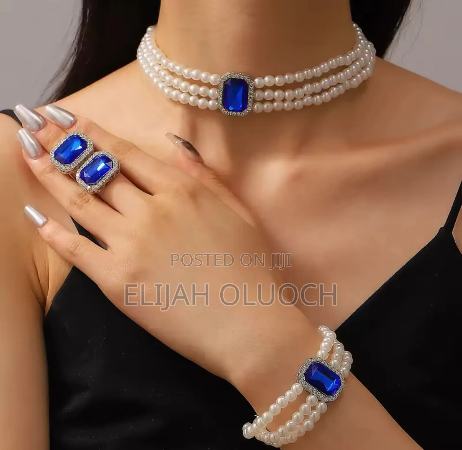 3 Pieces Set Jewellery/Multi Layered Pearl Set