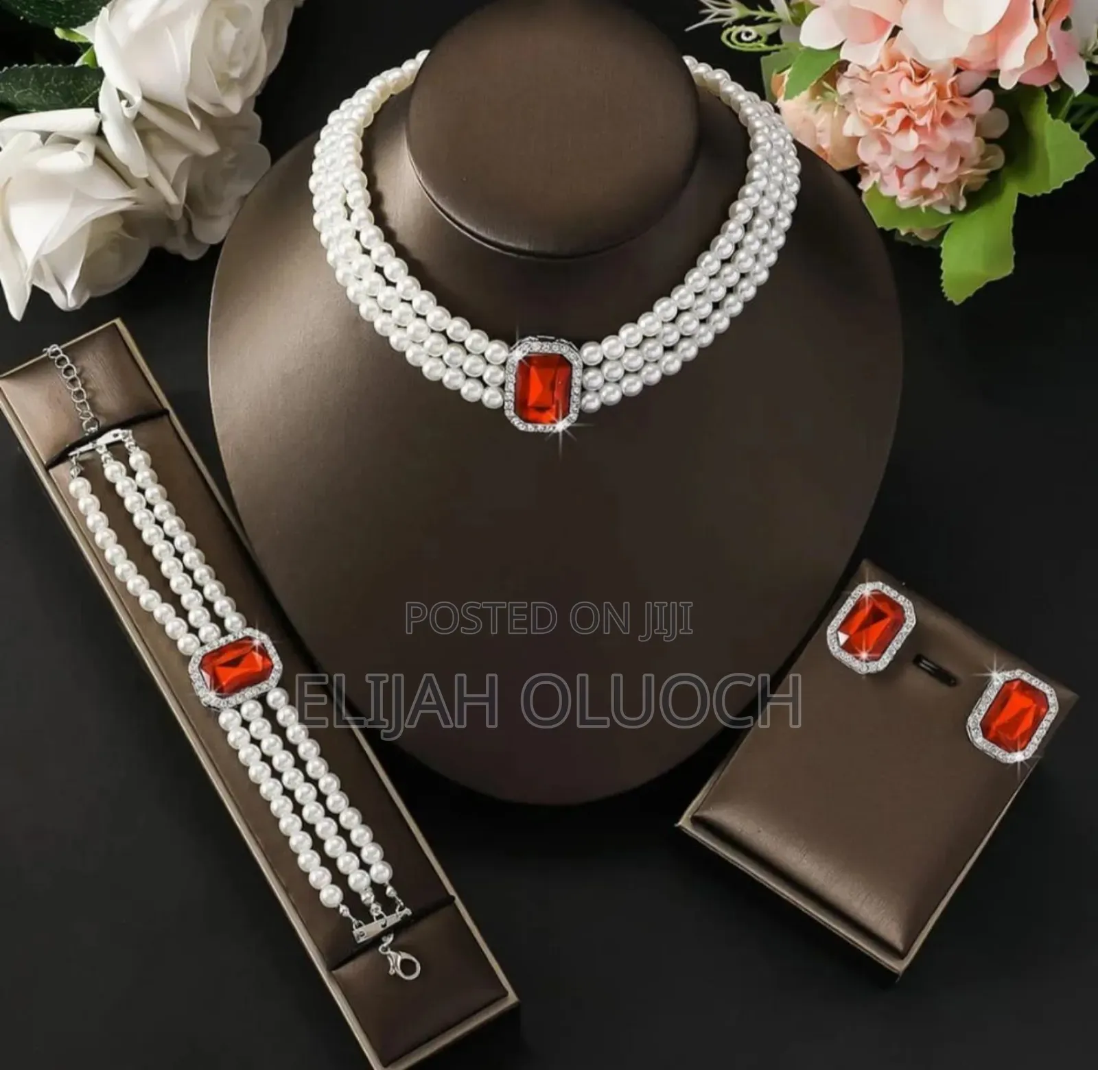3 Pieces Set Jewellery/Multi Layered Pearl Set