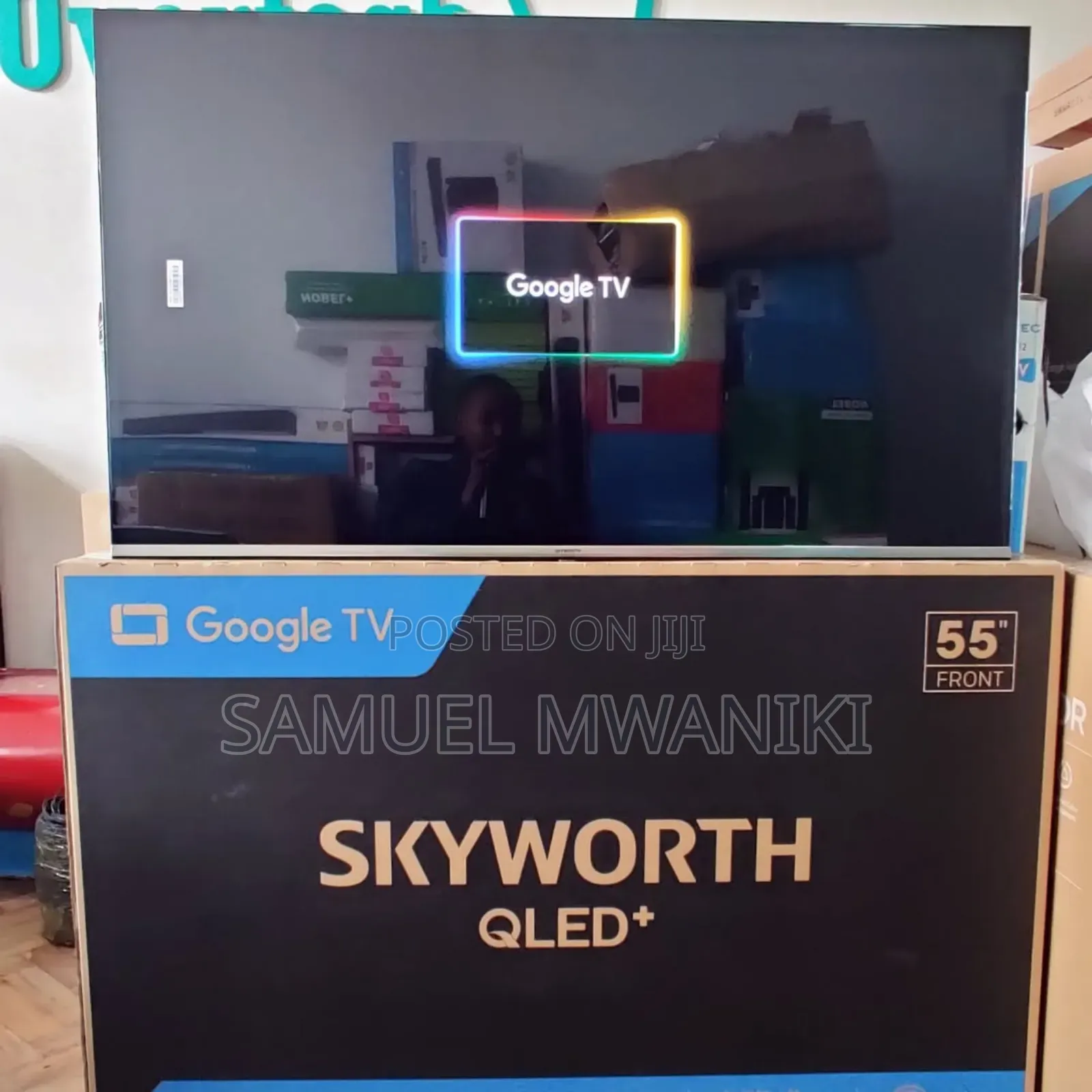Skyworth 55′′ Qled Uhd Google Tv, Voice Command, Hdr+ New