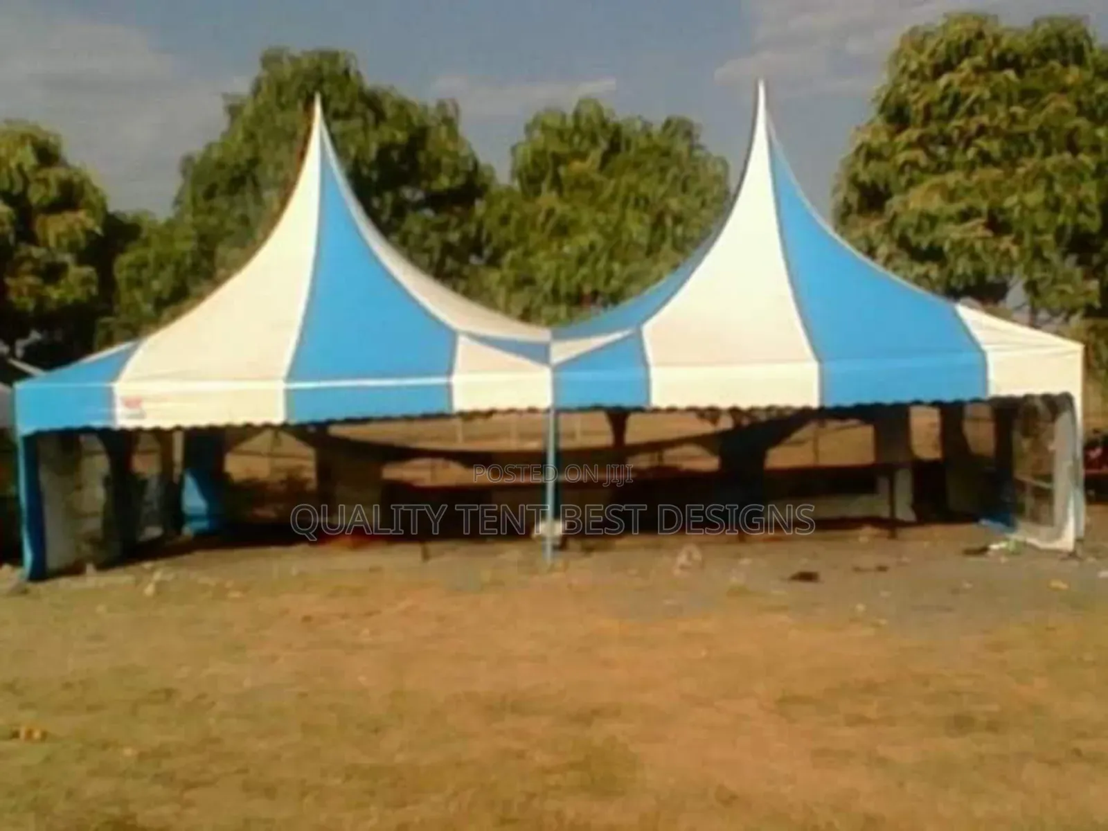 Sky Blue and White 100 Seater Tent (50 Seater Available)