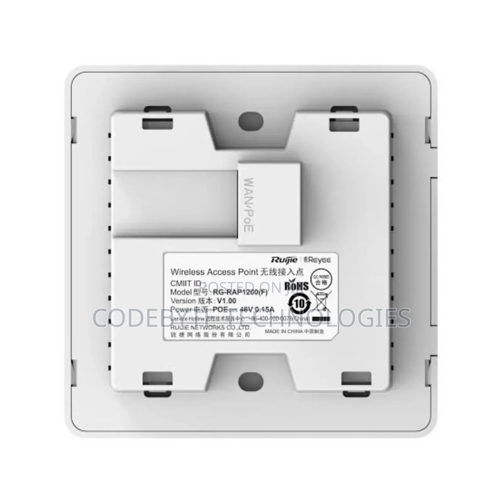 Rg-Rap1200(F) Ruijie Wi-Fi 5 1267mbps in-Wall Access Point