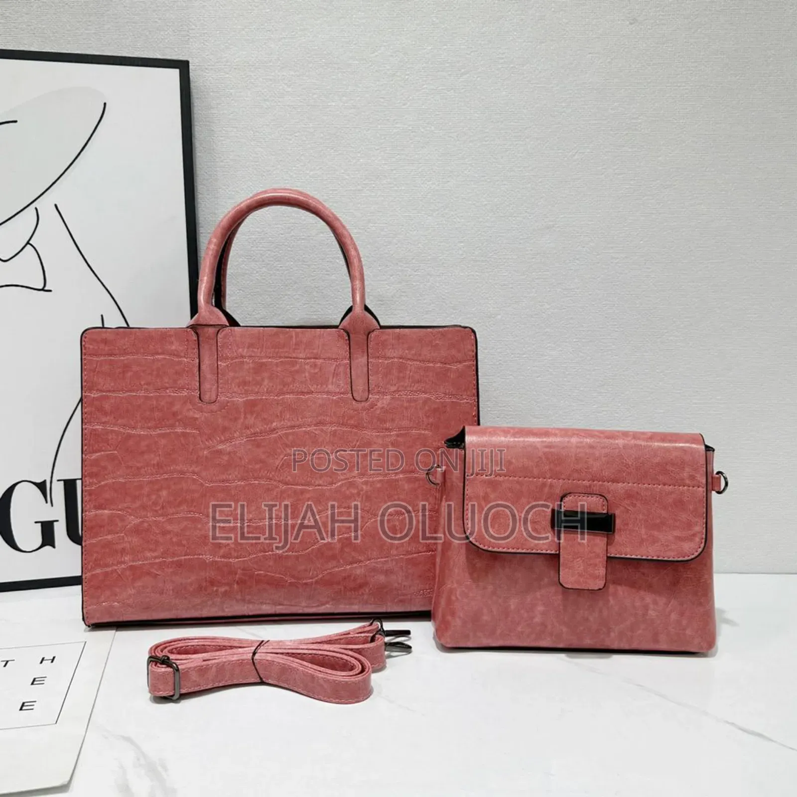 2pcs Set Spacious Leather Handbags