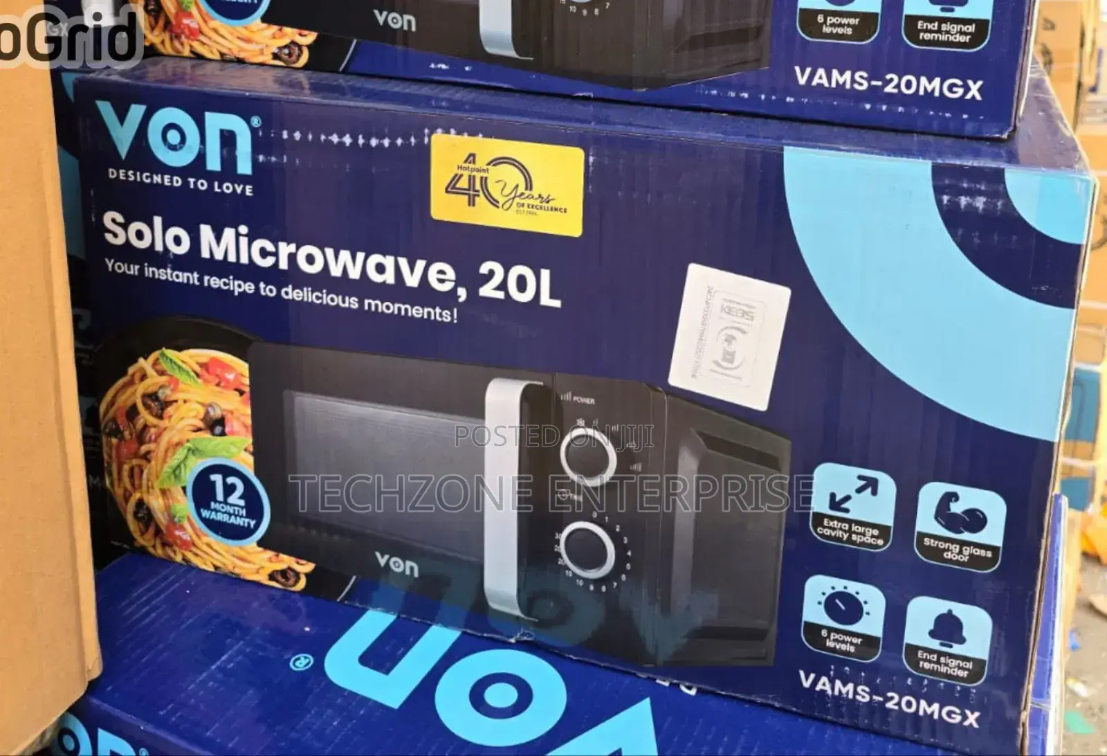 Von Vams-20mgx 20l Solo Manual Microwave Oven Touch Panel