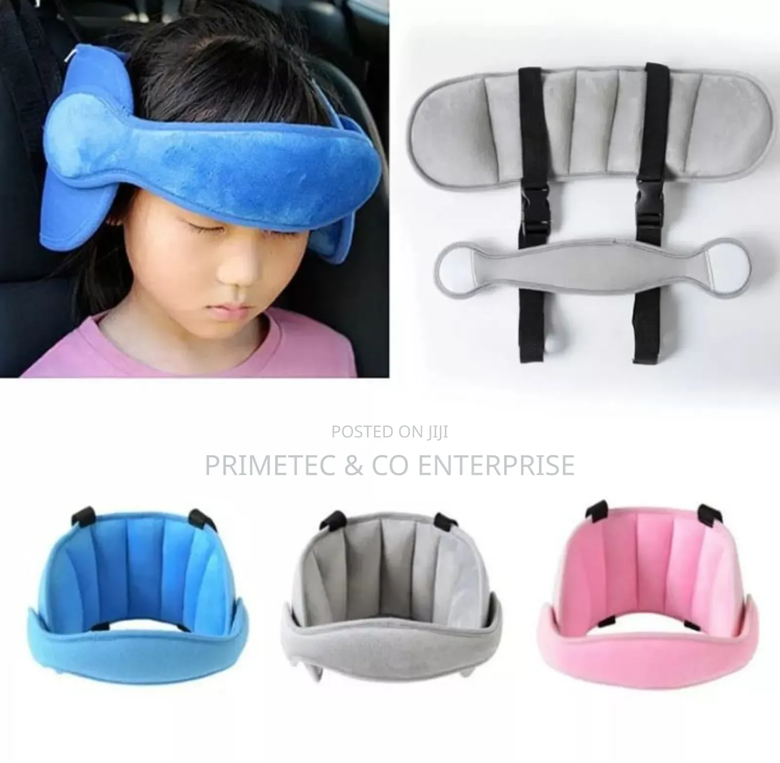 *Kids Car Headrest Available in Pink ,Grey and Blue