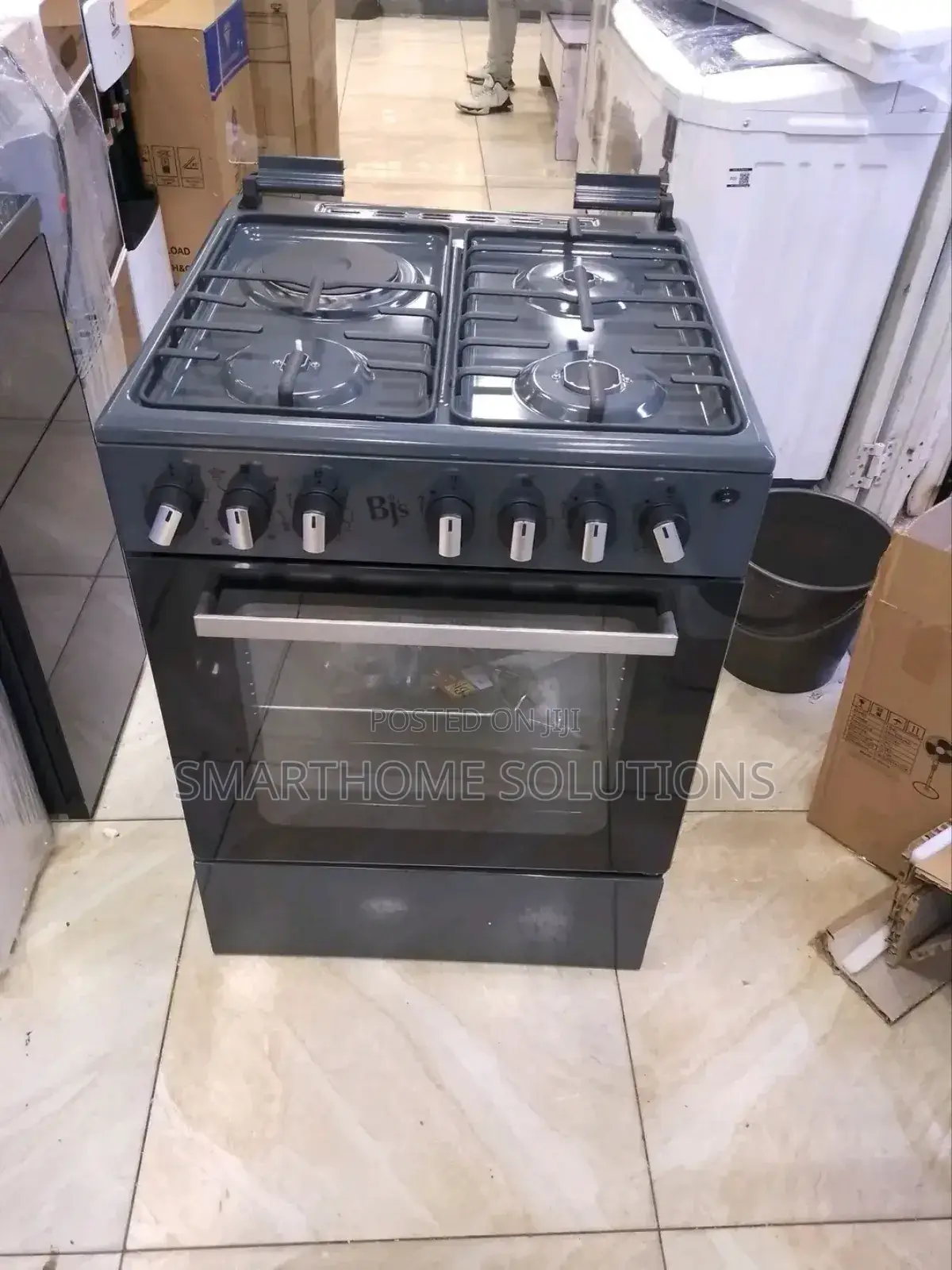 BJS Cooker, 60x60 3+1 Electric/Gas Cooker - W/ Turbo Fan
