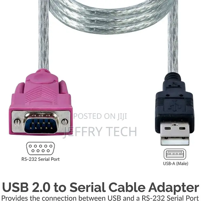 Usb 2.0 to Serial Rs232 Vga Male Cable 1.5m