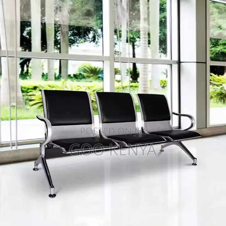 Office Bench ; 3-Seater Padded Office Bench