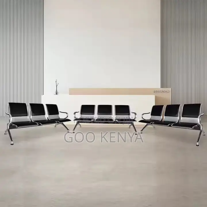 Office Bench ; 3-Seater Padded Office Bench