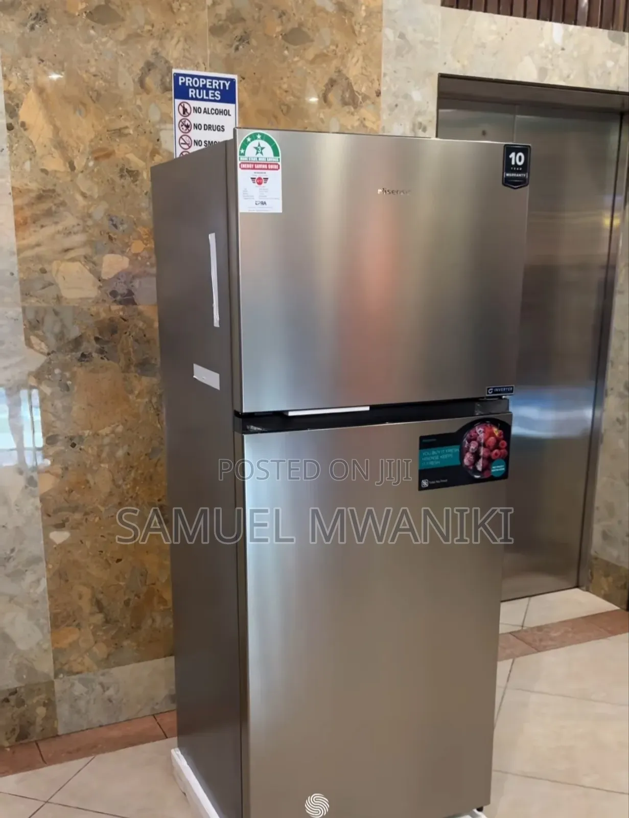 Hisense Fridge 424l Double Door No Frost Multi-Airflow