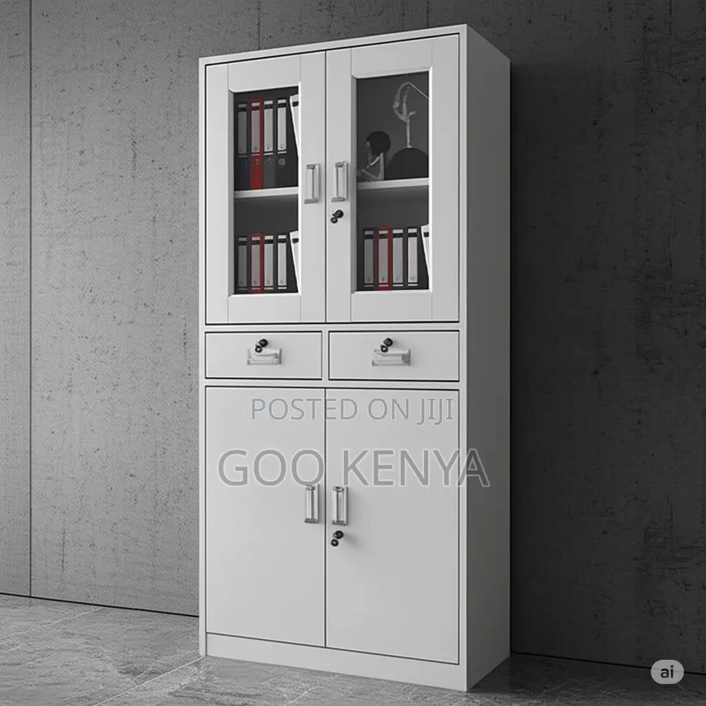 Office Cabinet; 2-Door Office Filing Cabinet With Drawers