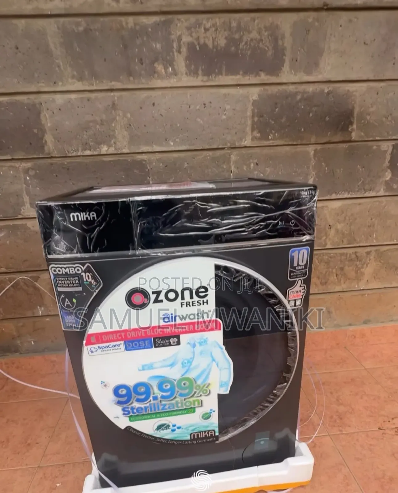 Mika Washing Machine 10/6kg Front Load Wash/Dry Steam Ozone