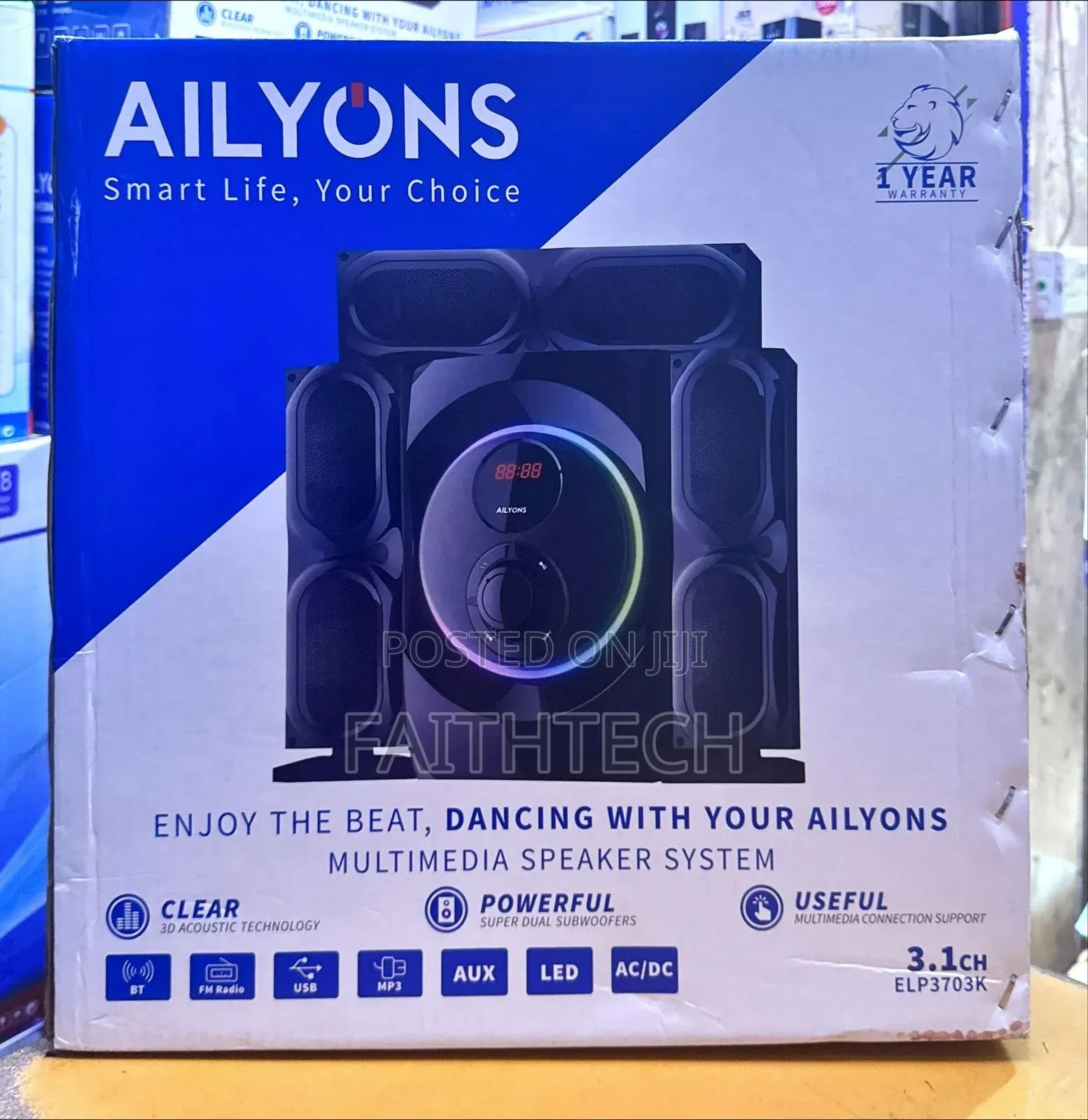 Ailyons  3.1ch Subwoofer Home Theatre Multi Media