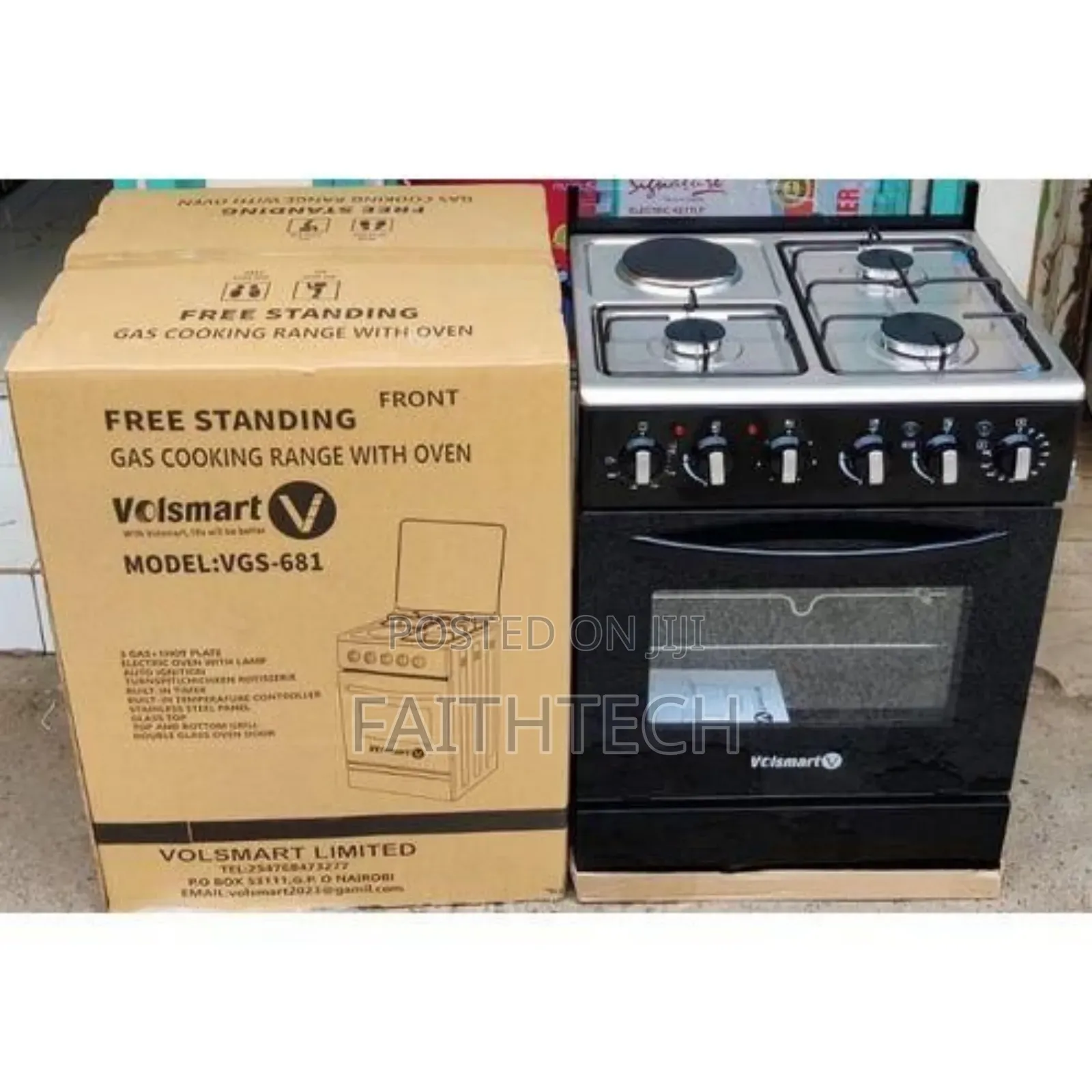 60*60 Volsmart 3+1 Jet  Standing  Cooker